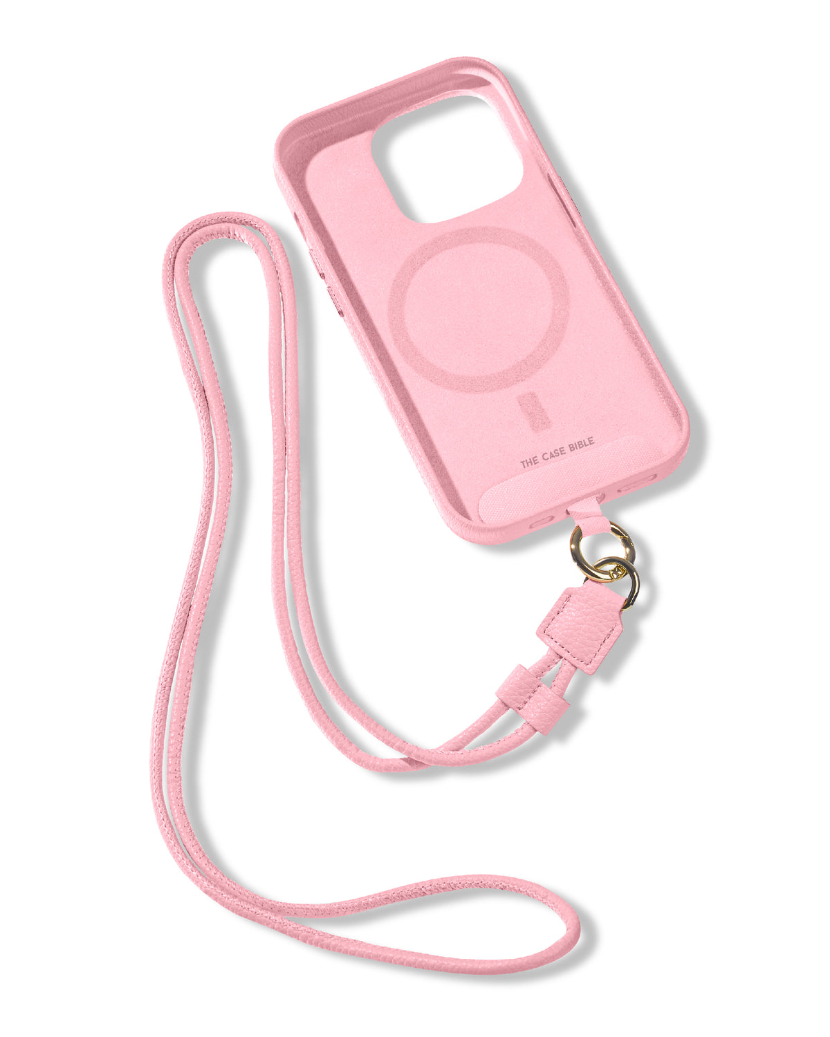 CROSSBODY LEATHER MAGSAFE CASE - PINK