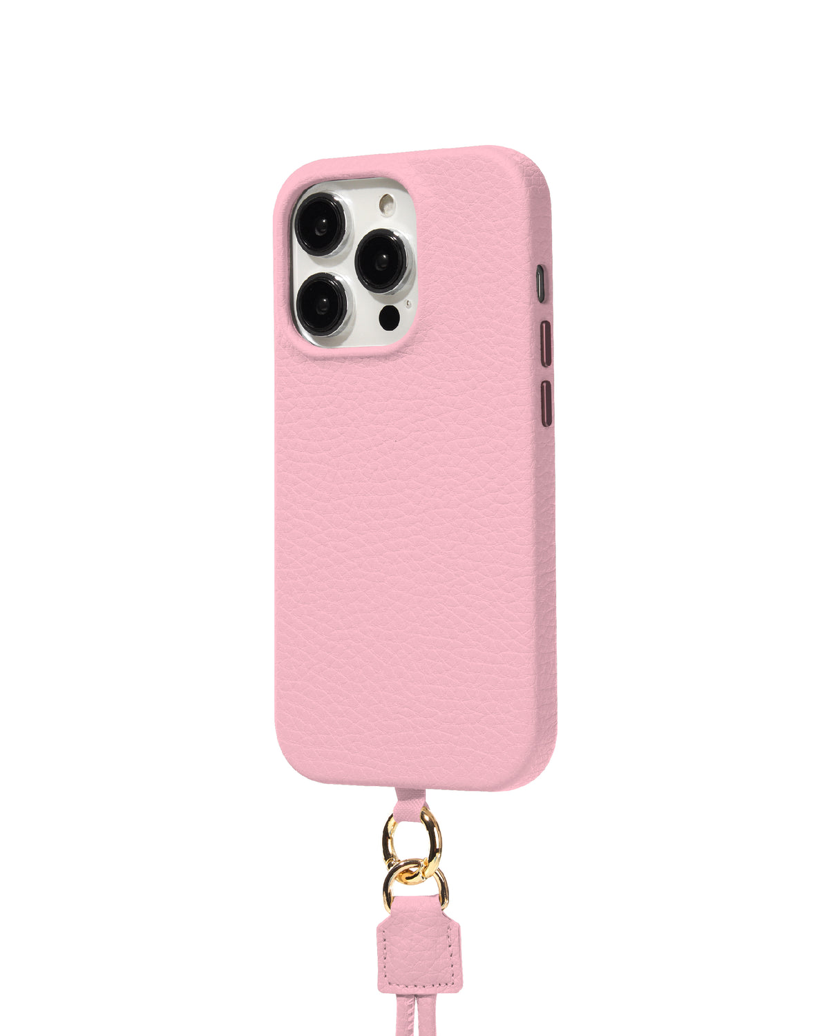 CROSSBODY LEATHER MAGSAFE CASE - PINK