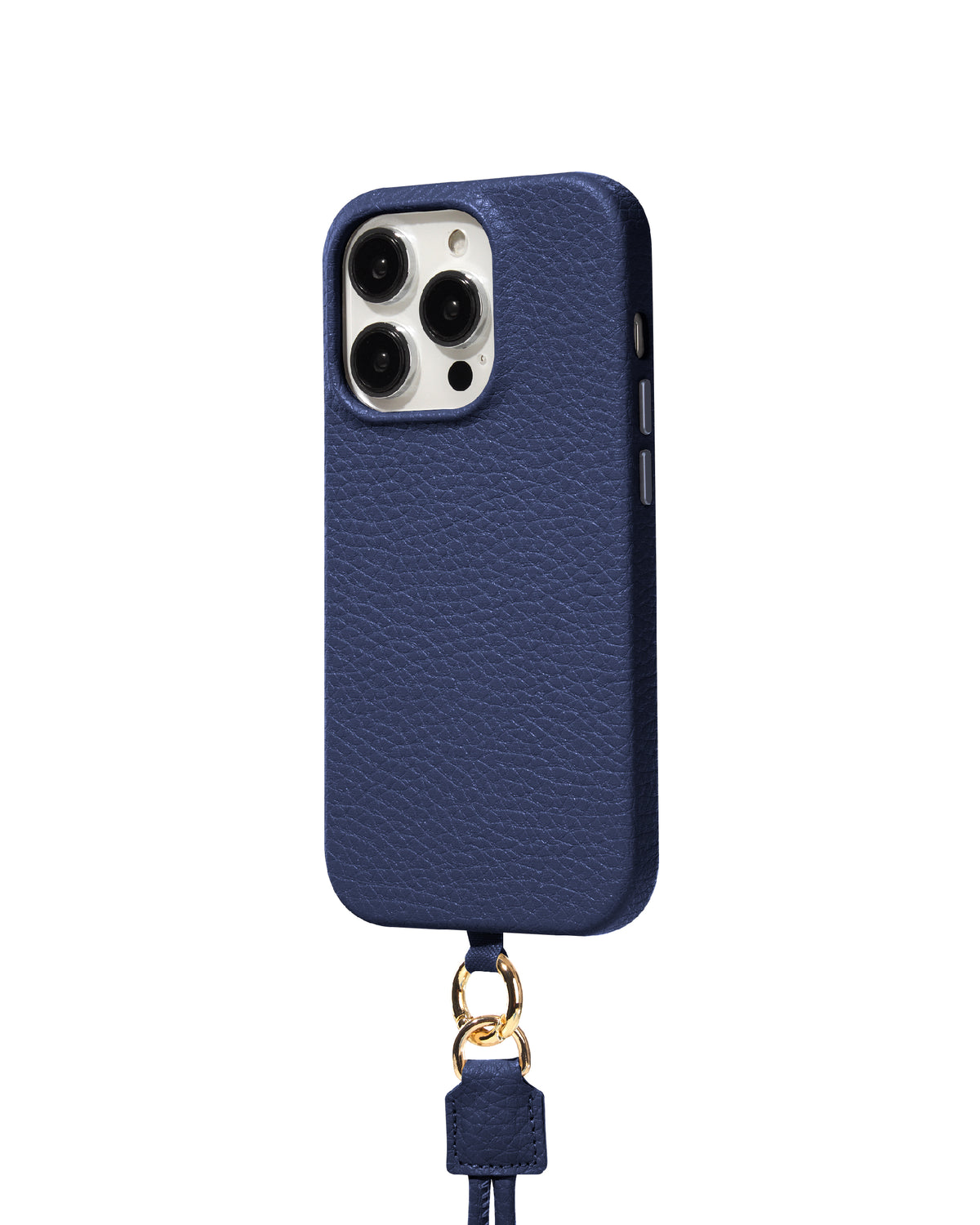 CROSSBODY LEATHER MAGSAFE CASE - NAVY