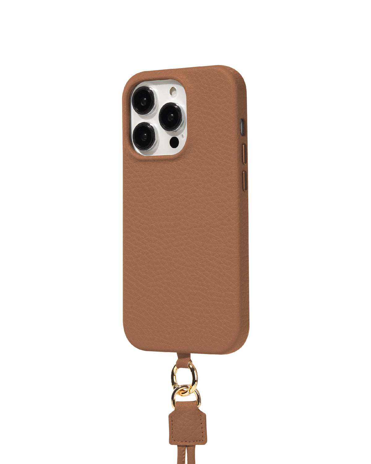 CROSSBODY LEATHER MAGSAFE CASE - BROWN