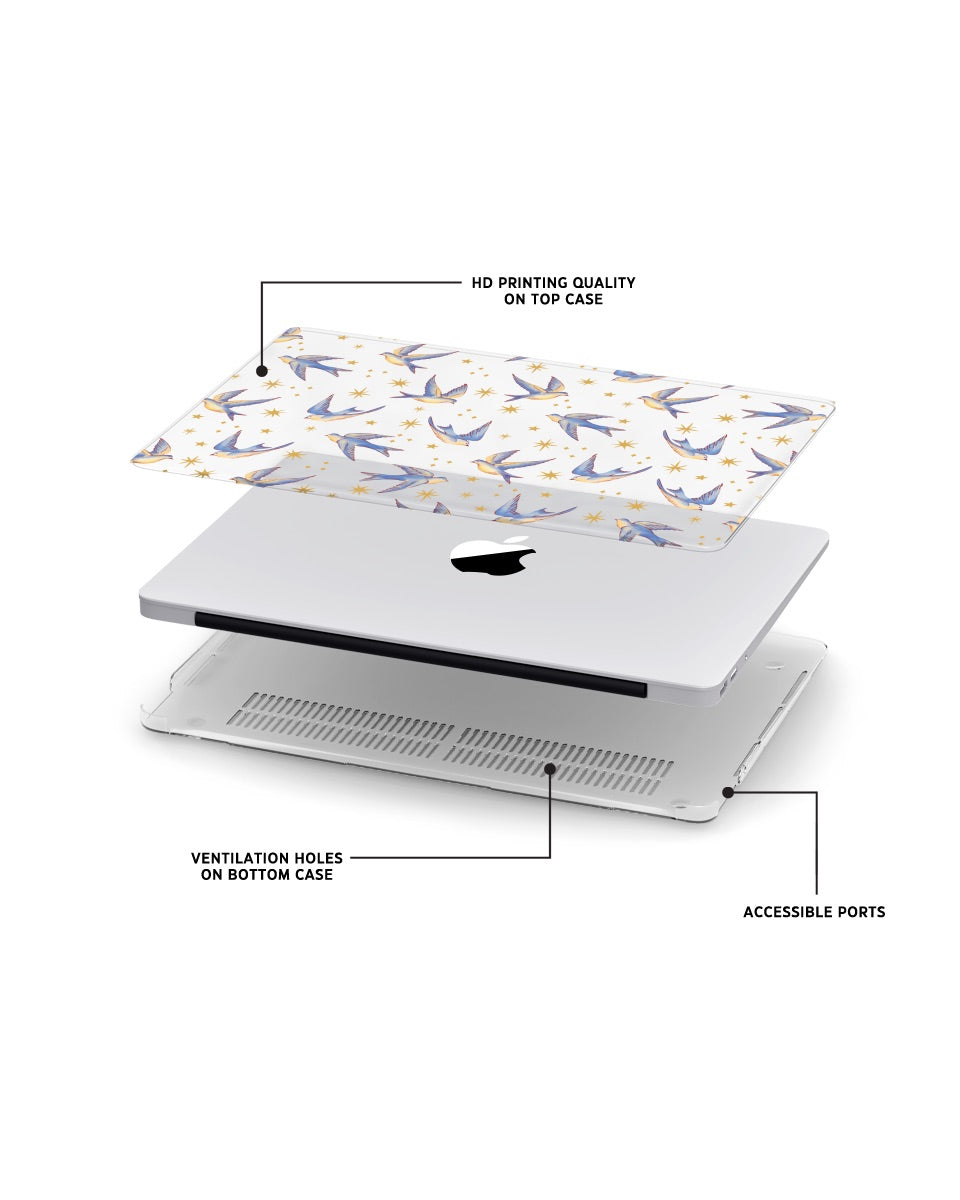 MACBOOK CASE - STARLIGHT SWALLOWS