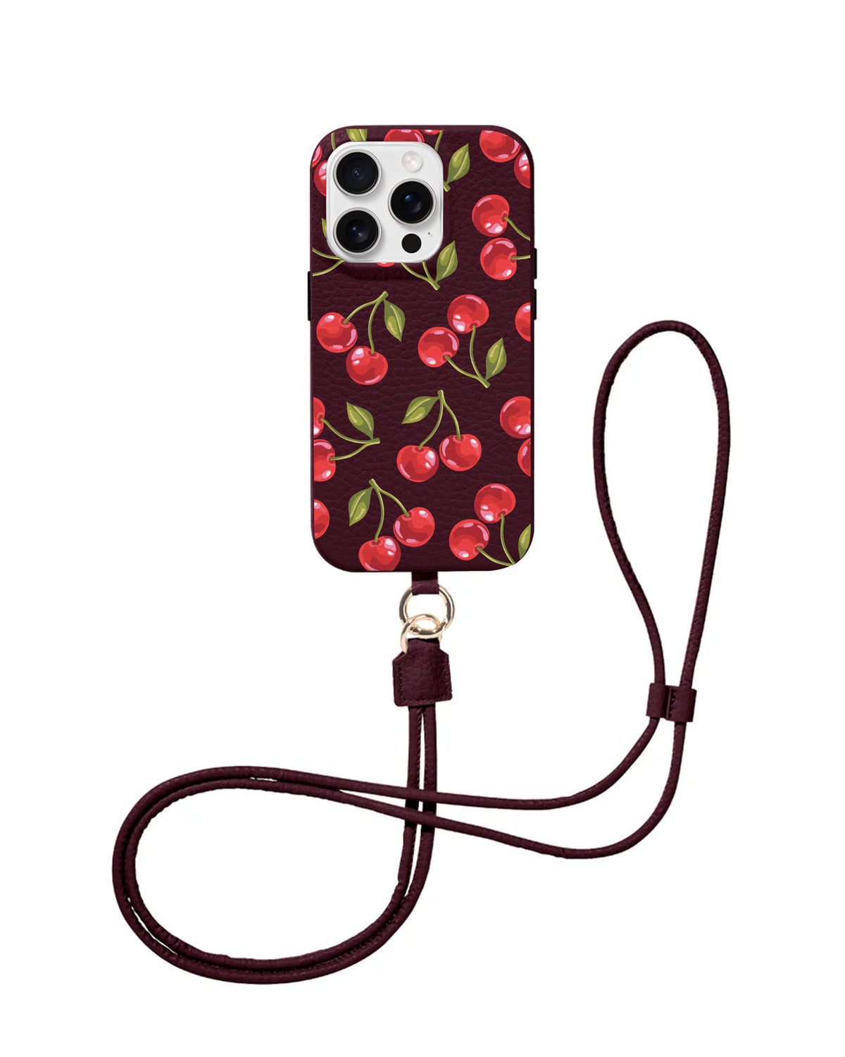 CROSSBODY LEATHER MAGSAFE CASE - SWEET ORCHARD