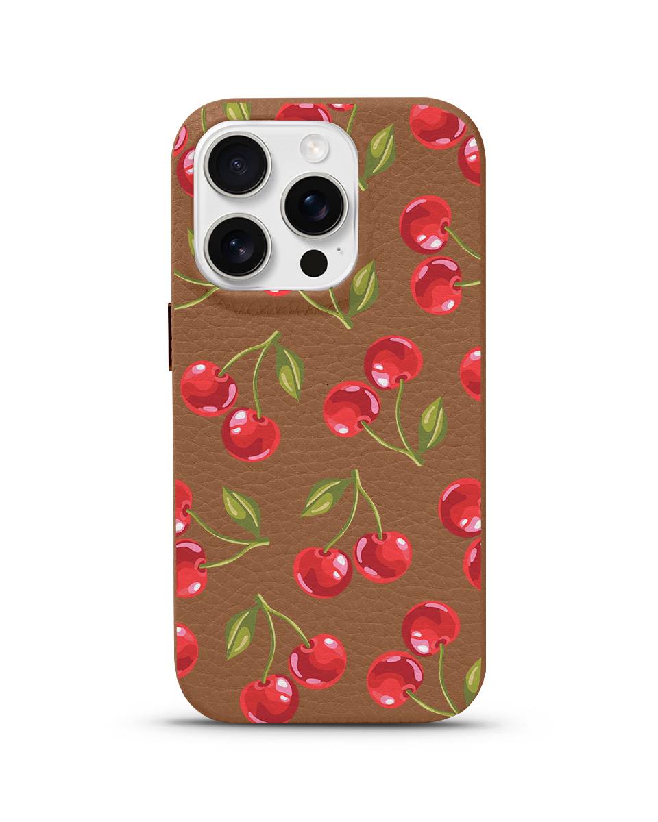 LEATHER MAGSAFE CASE - SWEET ORCHARD
