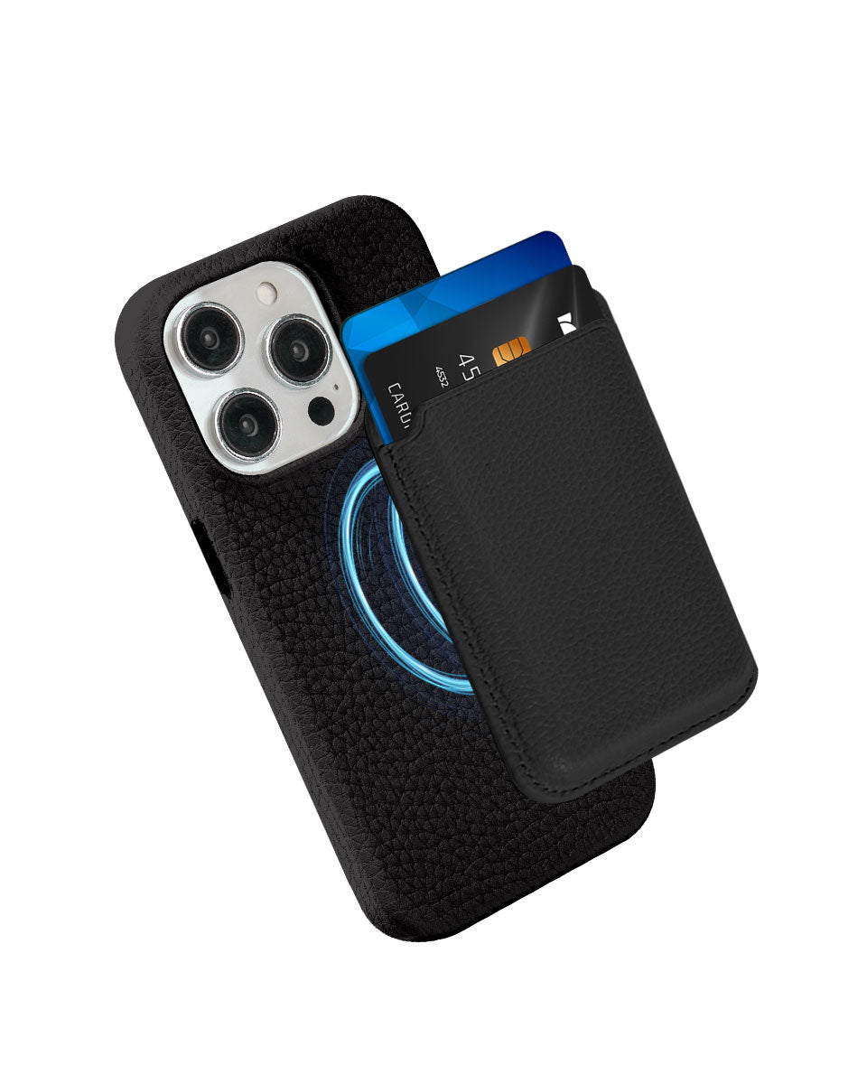 LEATHER MAGSAFE WALLET - BLACK