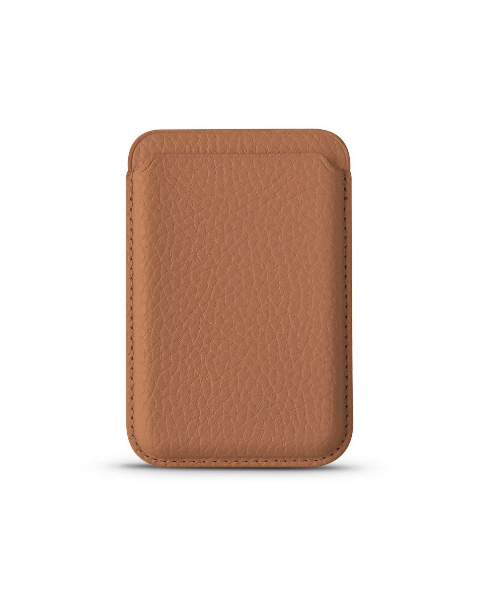 LEATHER MAGSAFE WALLET - BROWN