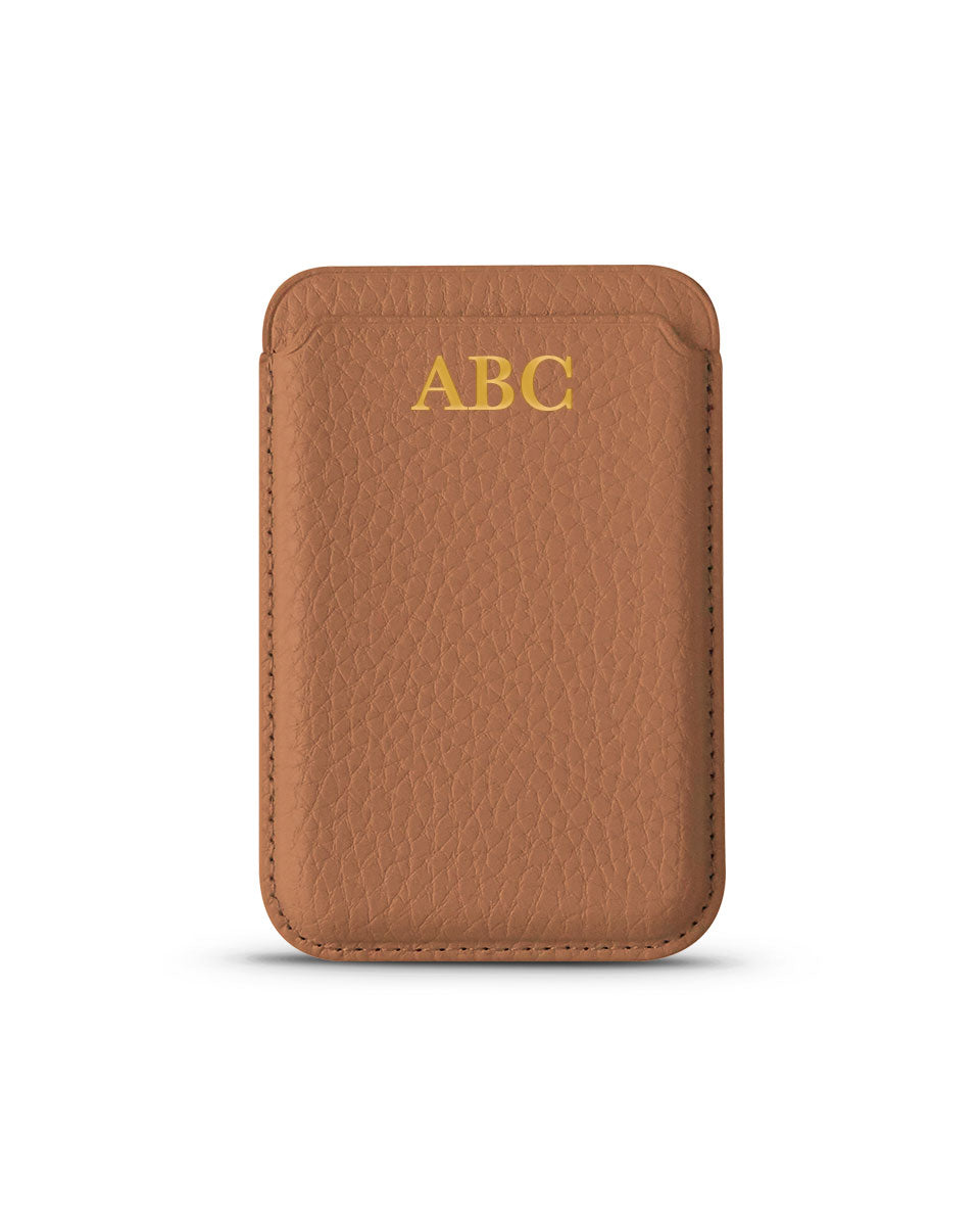 LEATHER MAGSAFE WALLET - BROWN