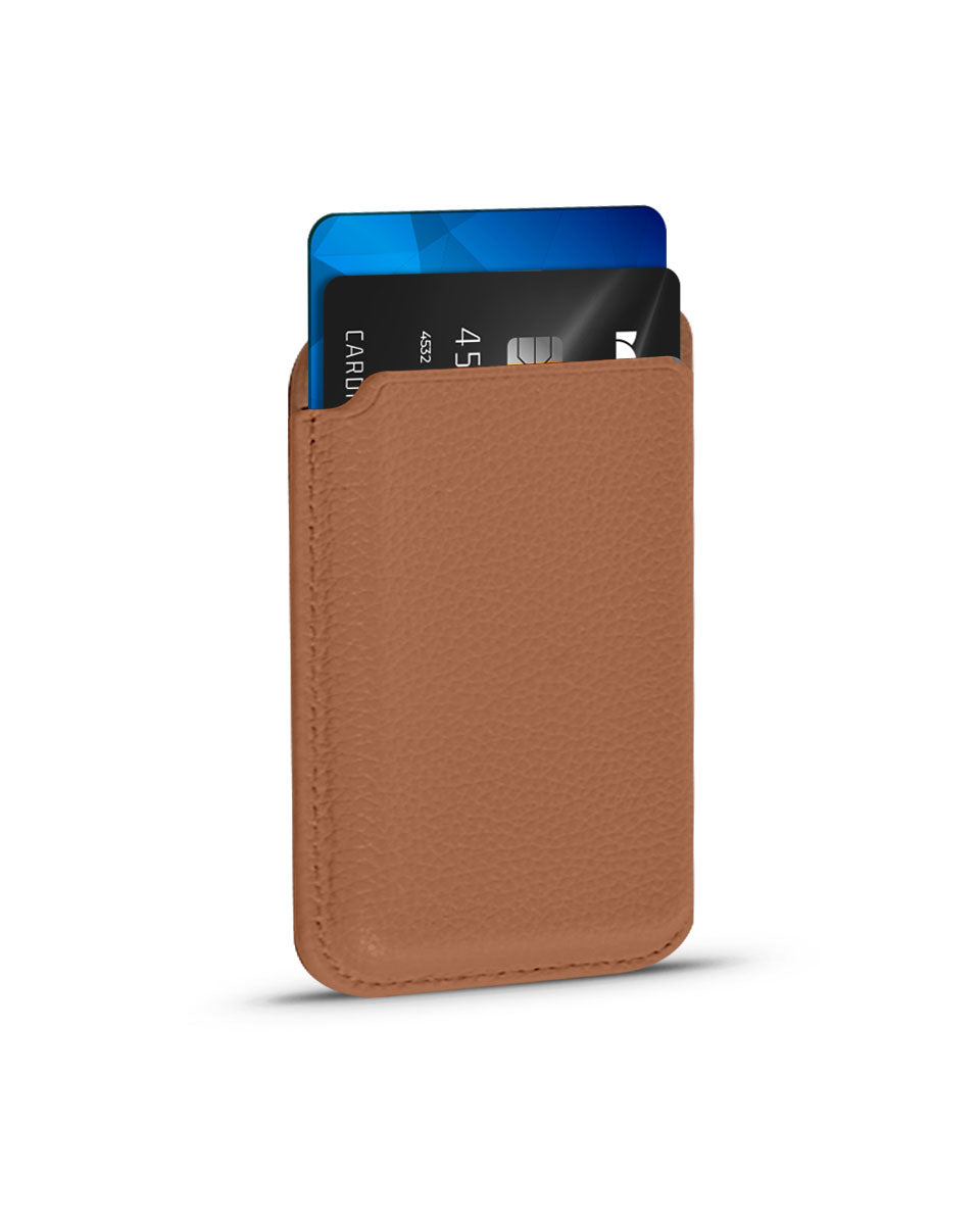 LEATHER MAGSAFE WALLET - BROWN