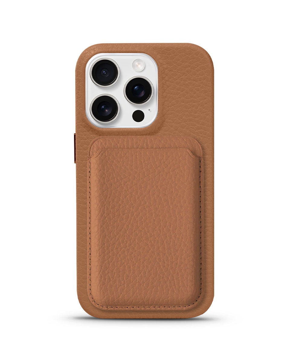 LEATHER MAGSAFE WALLET - BROWN