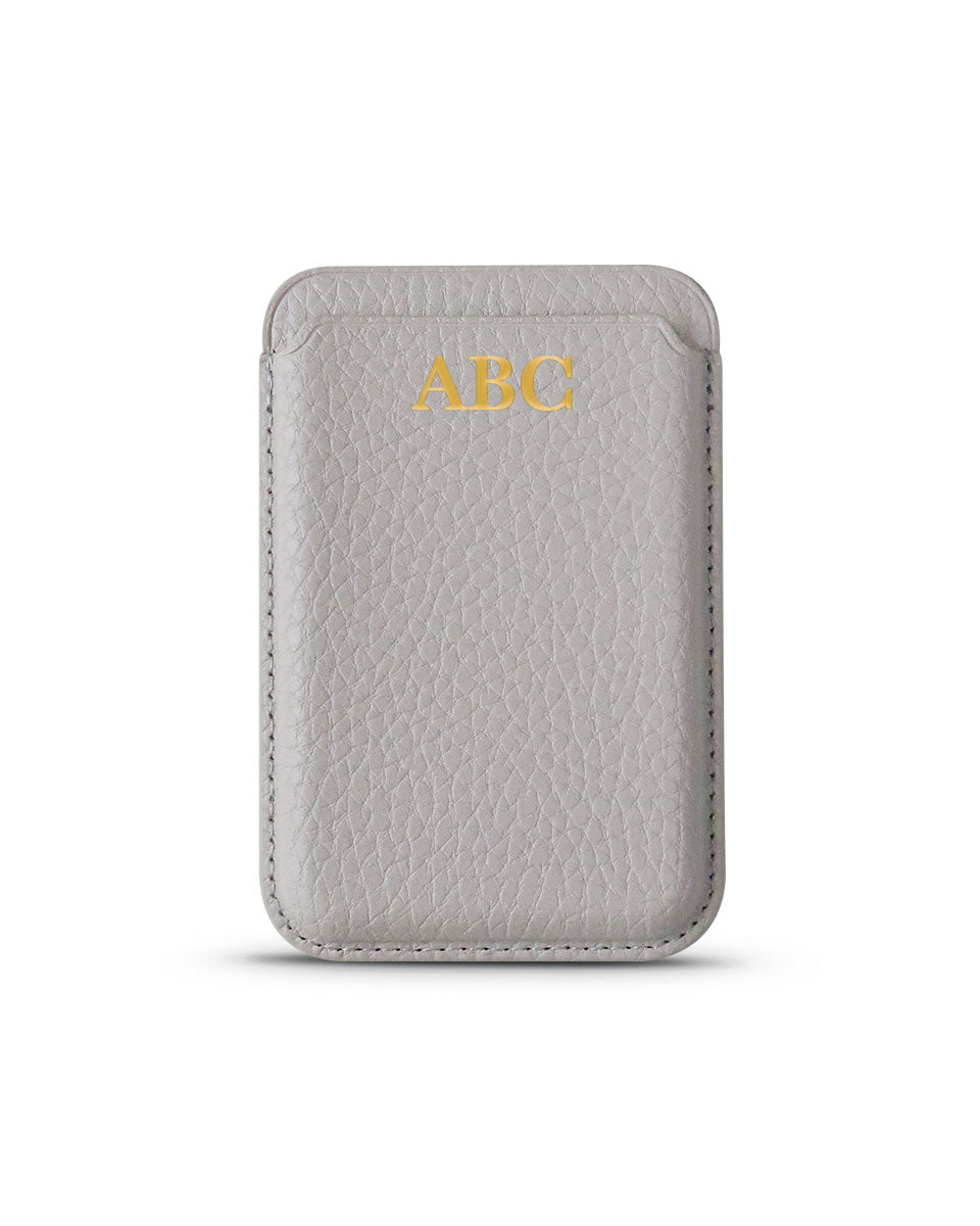 LEATHER MAGSAFE WALLET - GREY