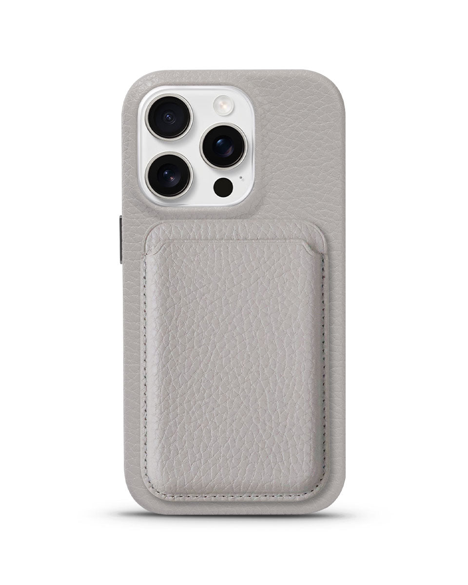 LEATHER MAGSAFE WALLET - GREY