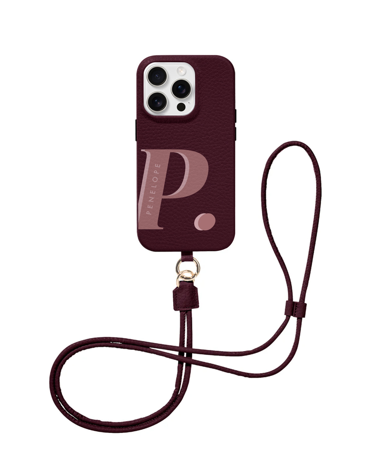 CROSSBODY LEATHER MAGSAFE CASE - MODERN MONO
