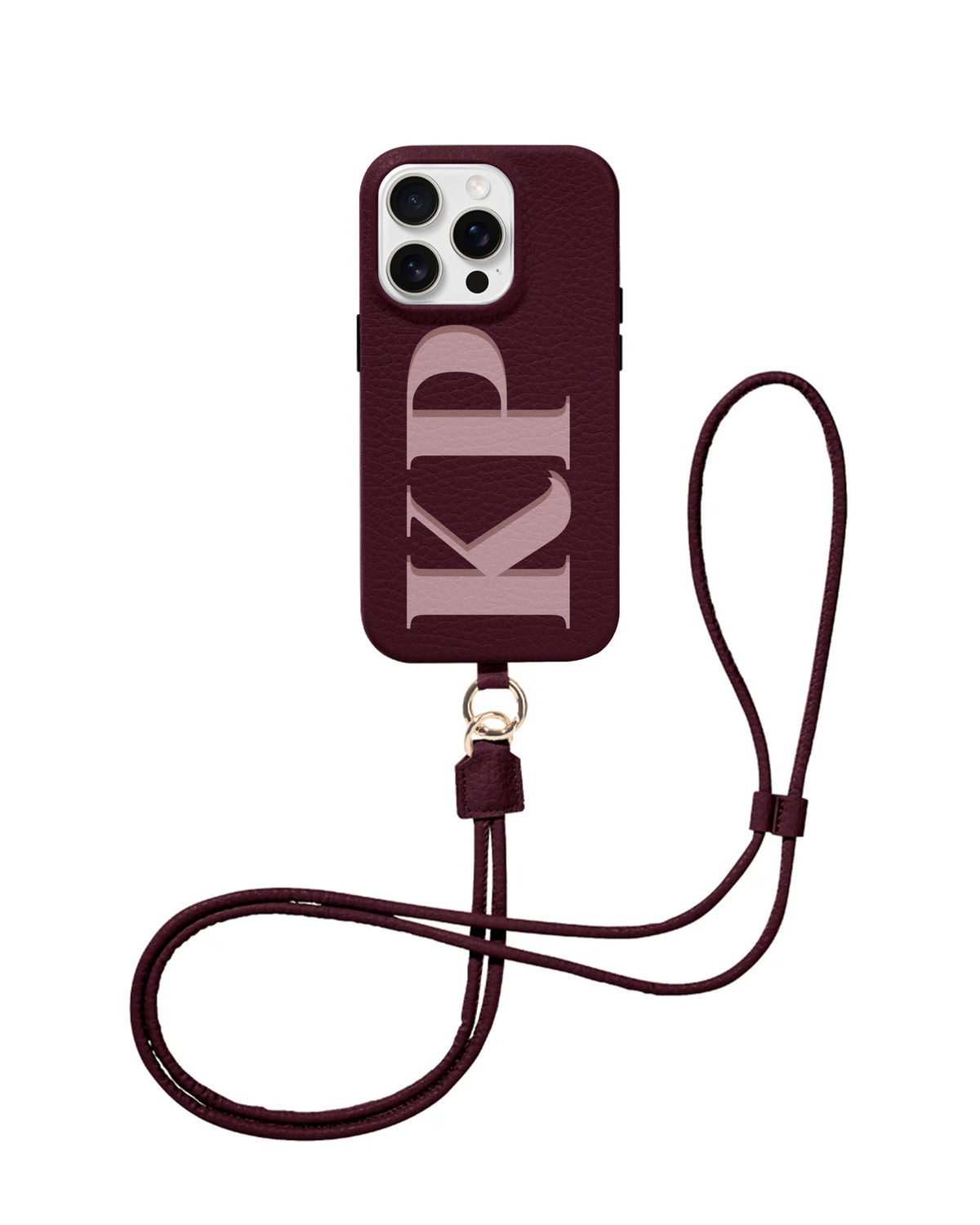 CROSSBODY LEATHER MAGSAFE CASE - MONOGRAM MUSE