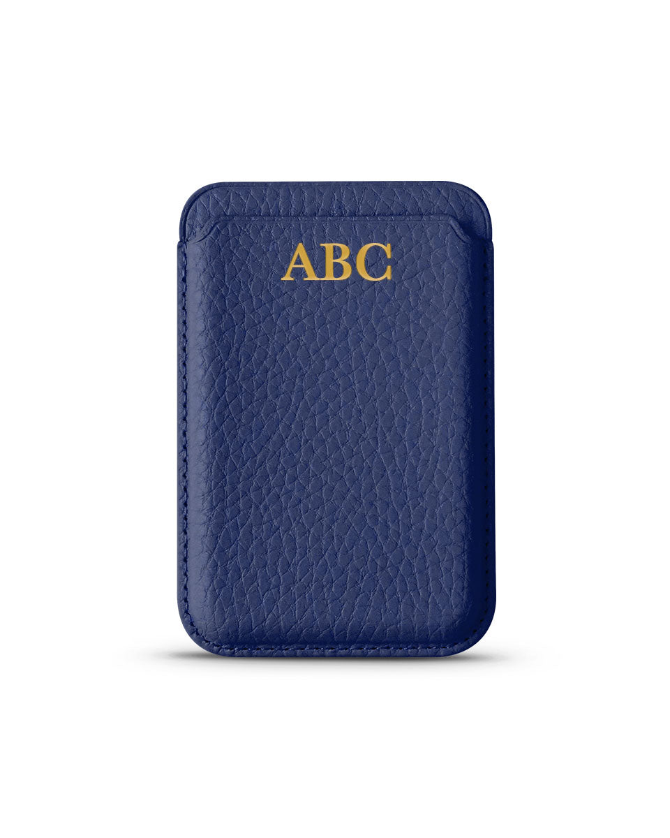 LEATHER MAGSAFE WALLET - NAVY