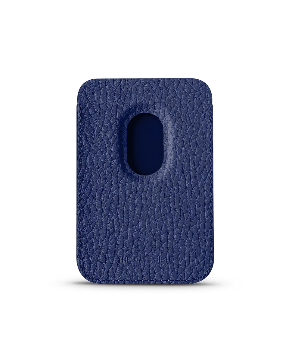 LEATHER MAGSAFE WALLET - NAVY