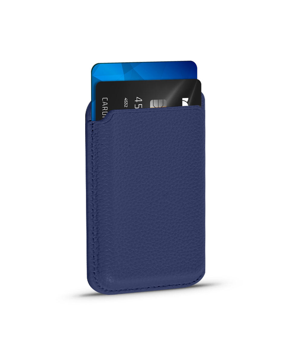 LEATHER MAGSAFE WALLET - NAVY