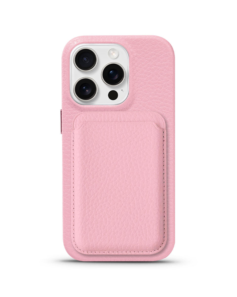 LEATHER MAGSAFE WALLET - PINK