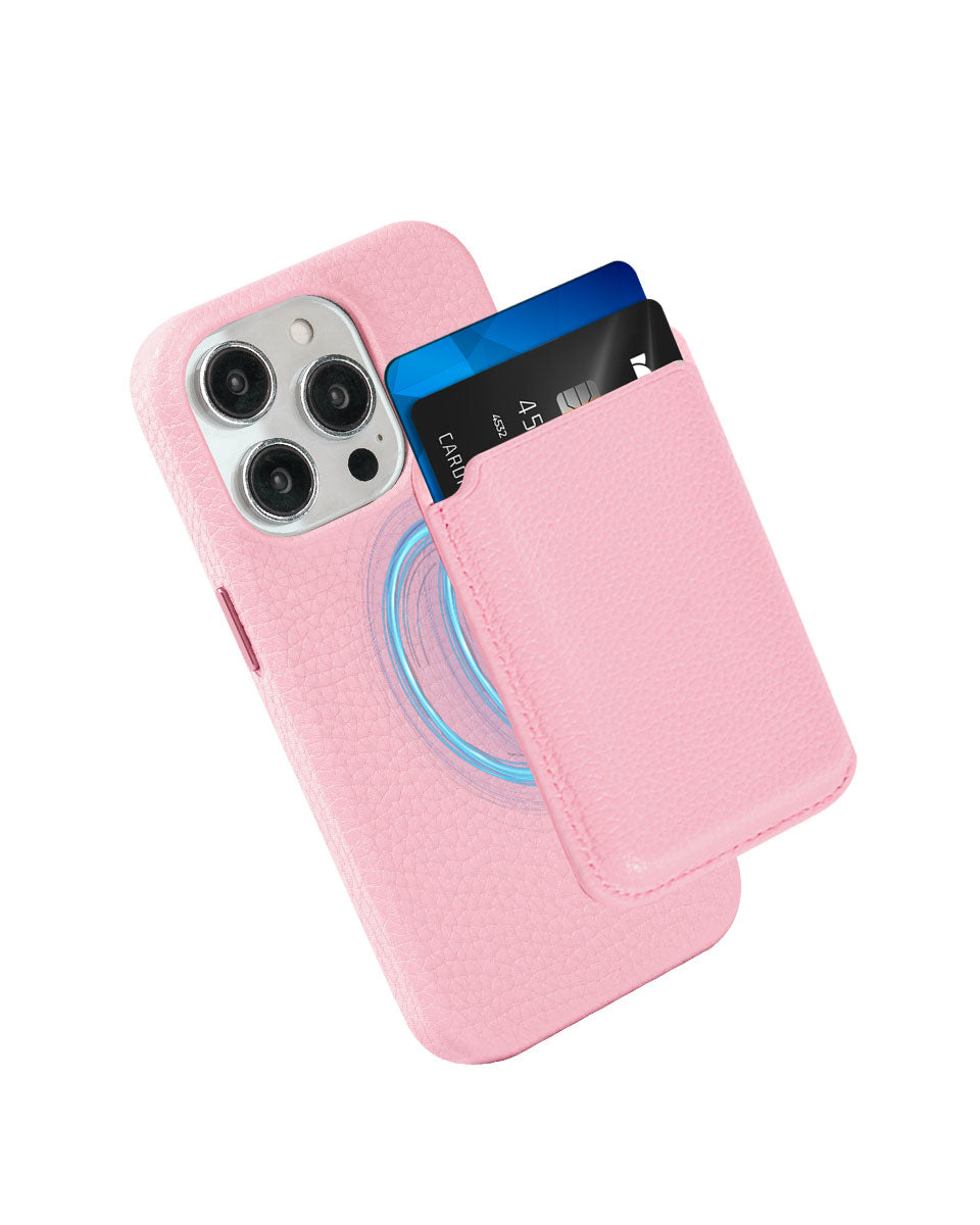 LEATHER MAGSAFE WALLET - PINK