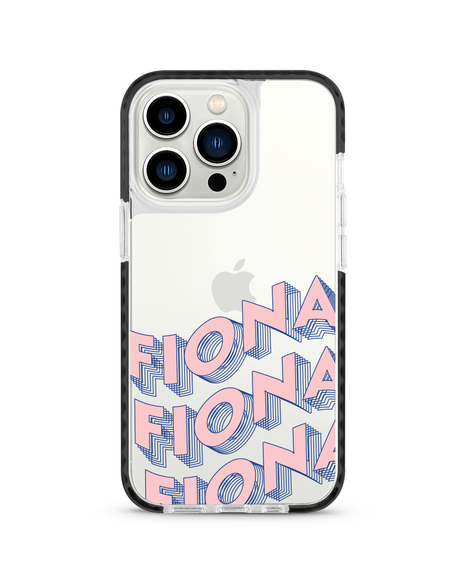 X-TECH BUMPER CASE - PINK CURVY NAME