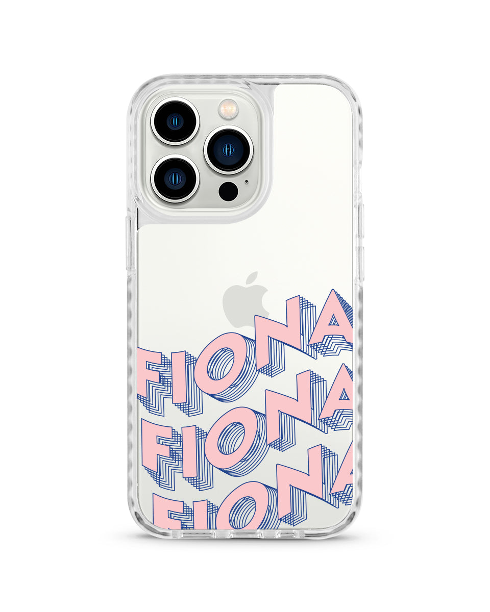 X-TECH BUMPER CASE - PINK CURVY NAME