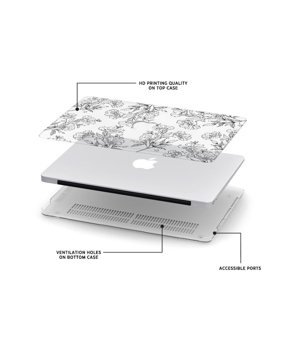 MACBOOK CASE - FLOWER OUTLINE