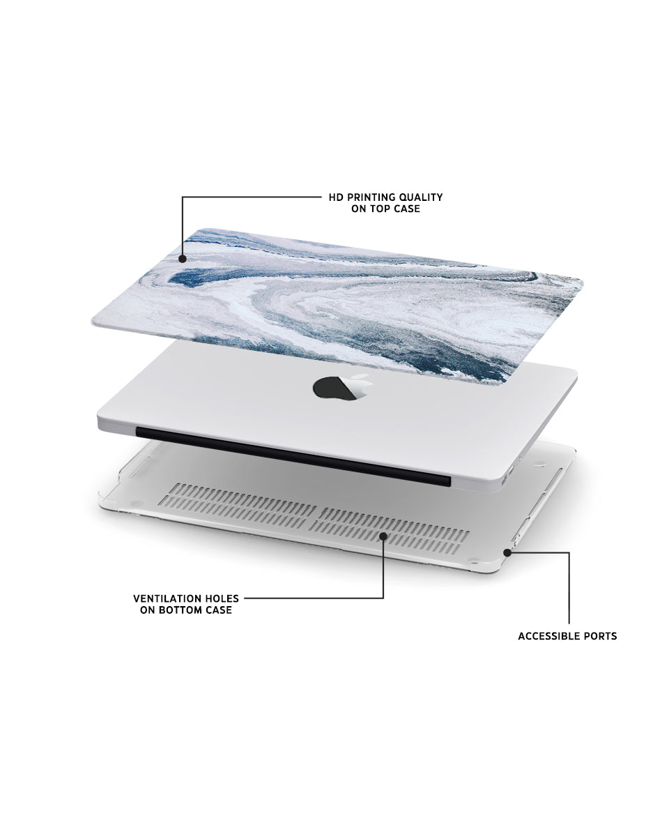 MACBOOK CASE - NAVY MARBLE