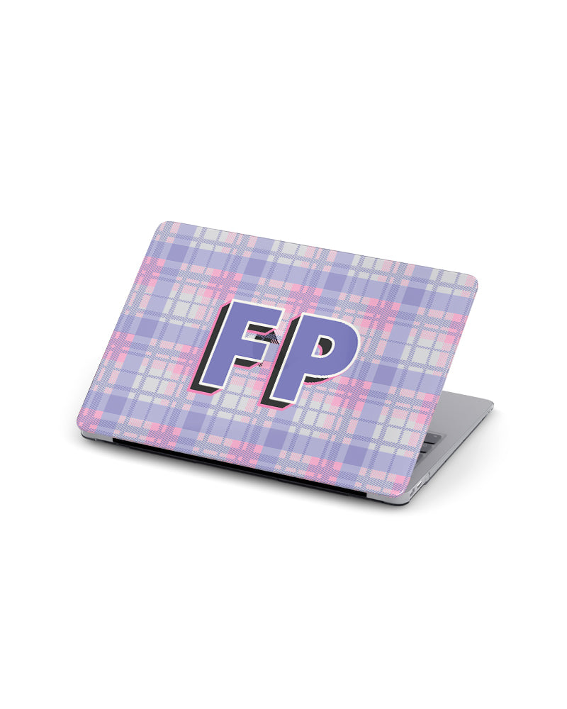 MACBOOK CASE - PERIWINKLE TARTAN