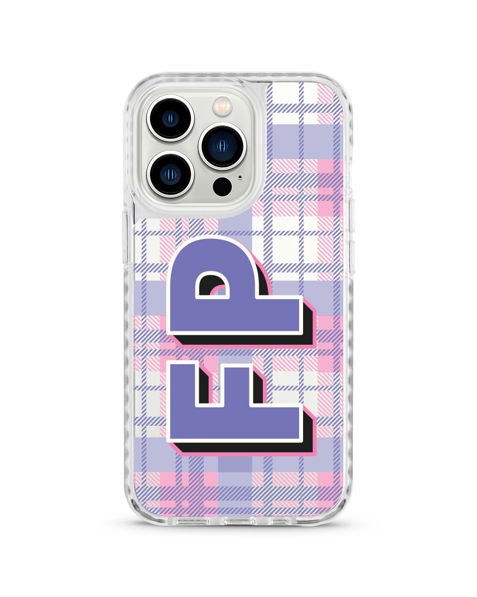X-TECH BUMPER CASE - PERIWINKLE TARTAN