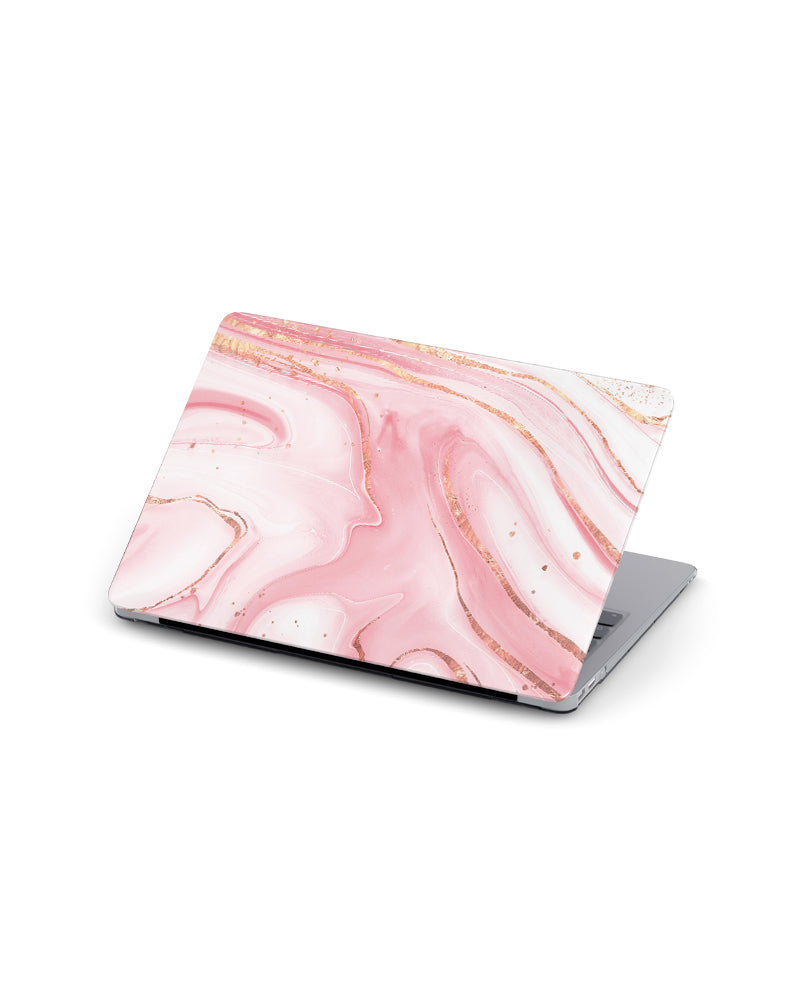 MACBOOK CASE - PINK GLITTER MARBLE