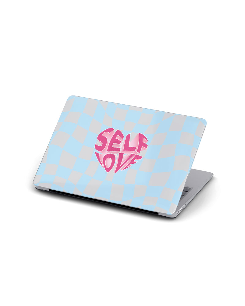 MACBOOK CASE - SELF LOVE CHECKERED