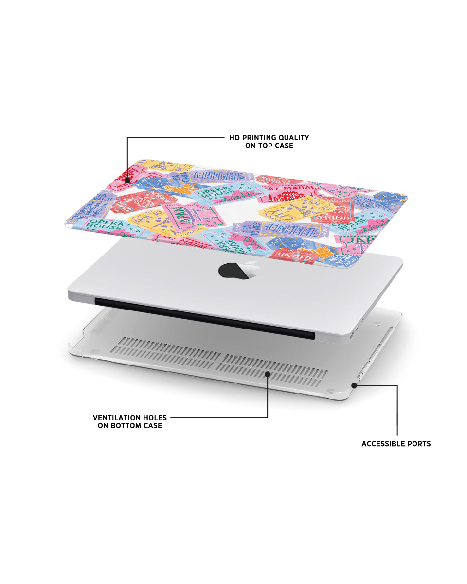MACBOOK CASE - TRAVEL STAMPS