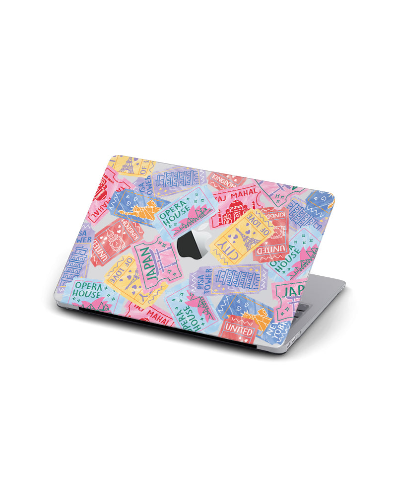 MACBOOK CASE - TRAVEL STAMPS