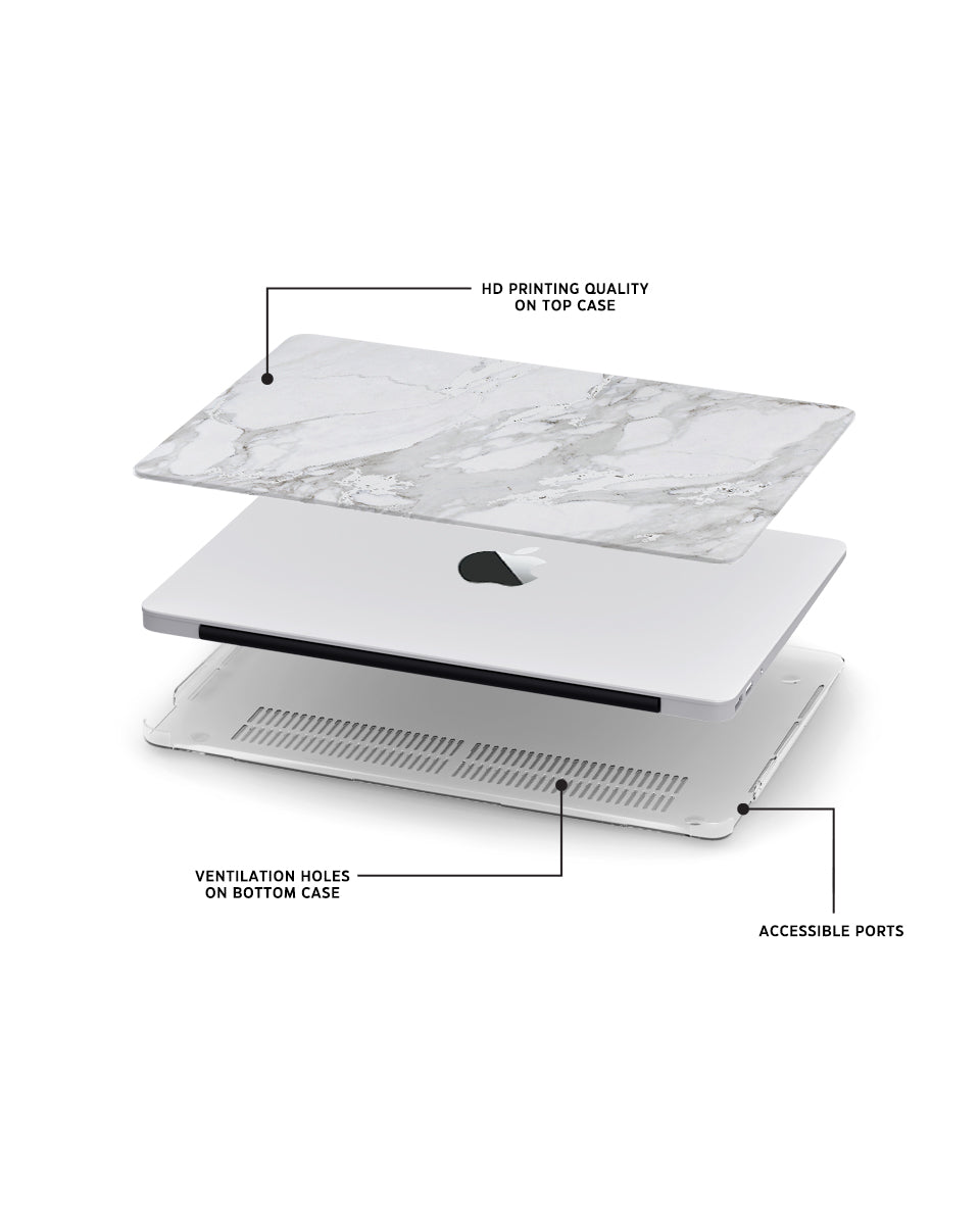 MACBOOK CASE - WHITE MARBLE